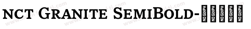 nct Granite SemiBold字体转换